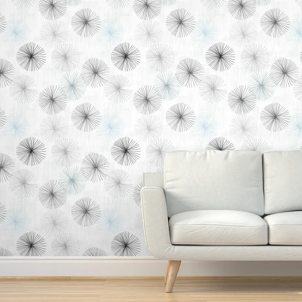 Friztin Dandelions Confetti Peel and Stick Wallpaper - Gray product