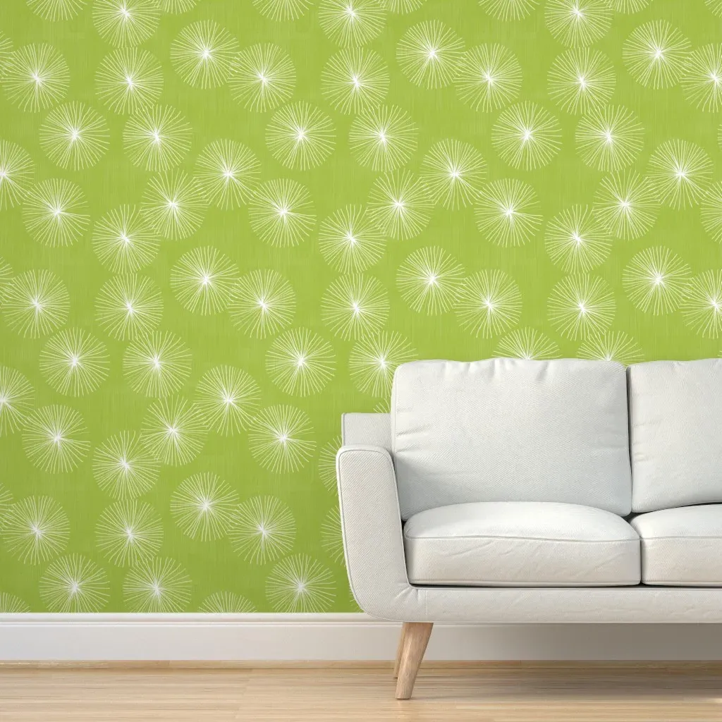 Friztin Dandelions Peel and Stick Wallpaper - Green product