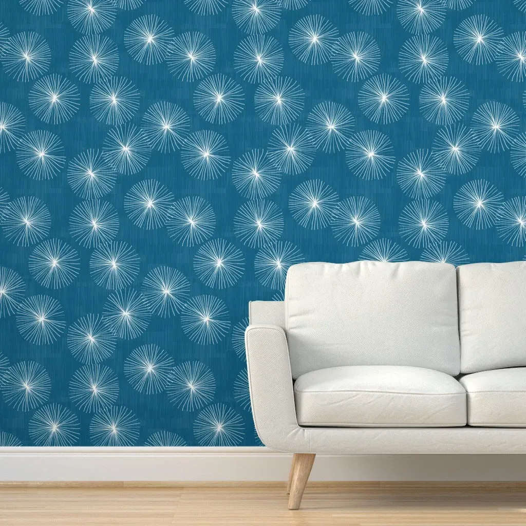 Friztin Dandelions Peel and Stick Wallpaper - Teal product