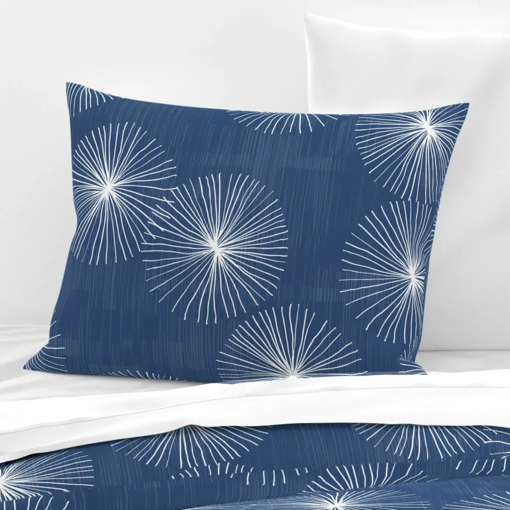 Friztin Dandelions Standard Knife Edge Cushion Cover - White, Cotton Sateen product