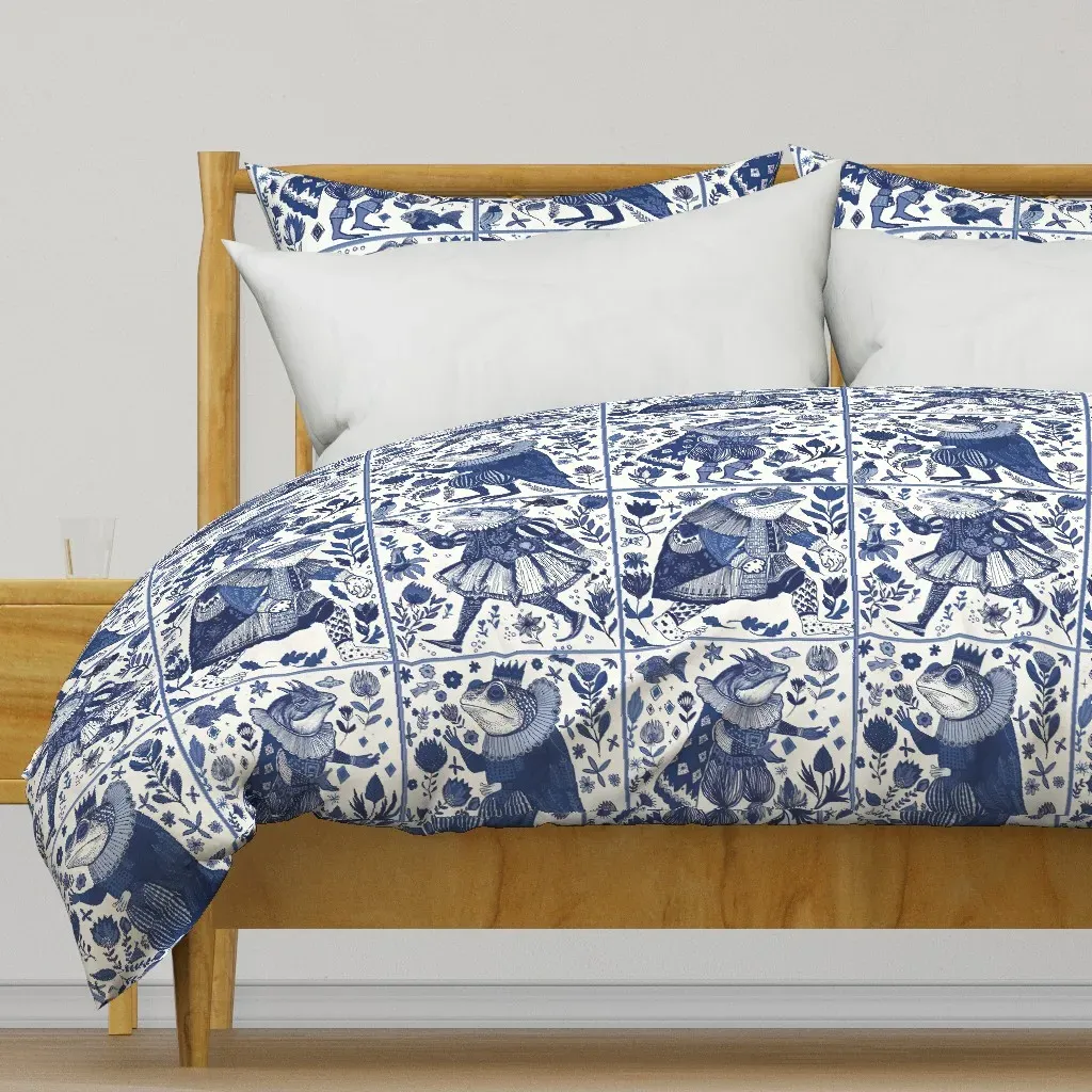 Frog & Toad Court Duvet Cover - Delft Blue product