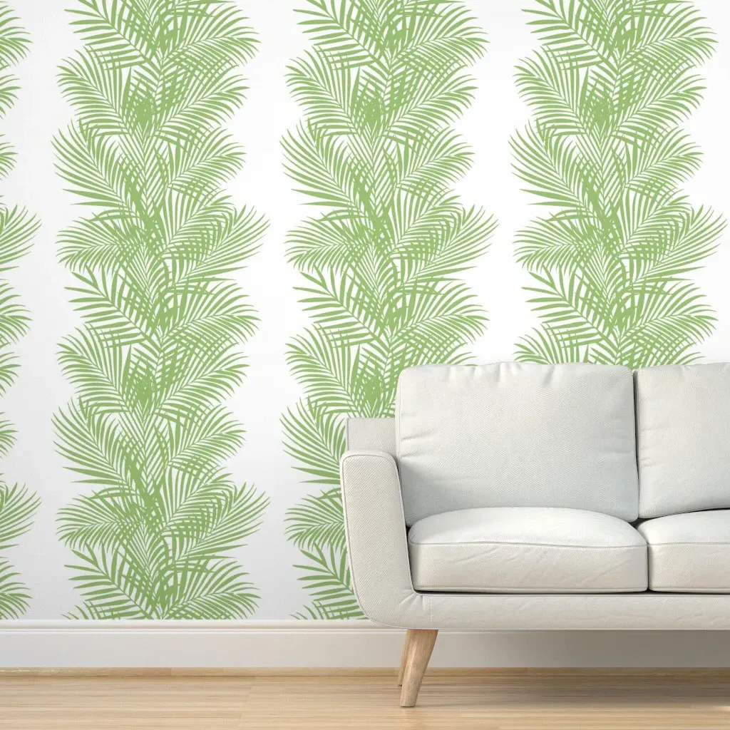 Frond Stripe Reverse Peel and Stick Wallpaper - Sage Green product