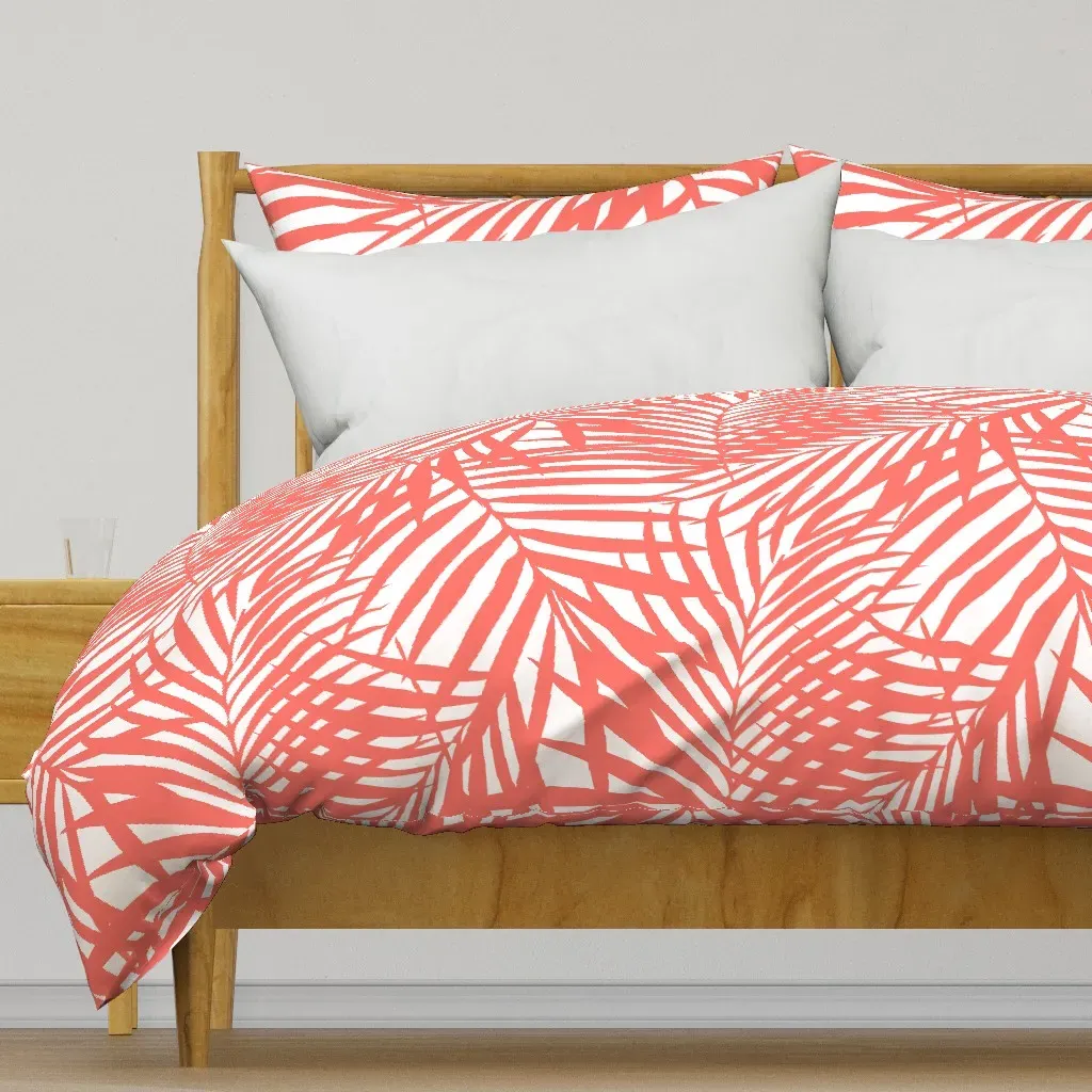 Fronds Duvet Cover - Coral product