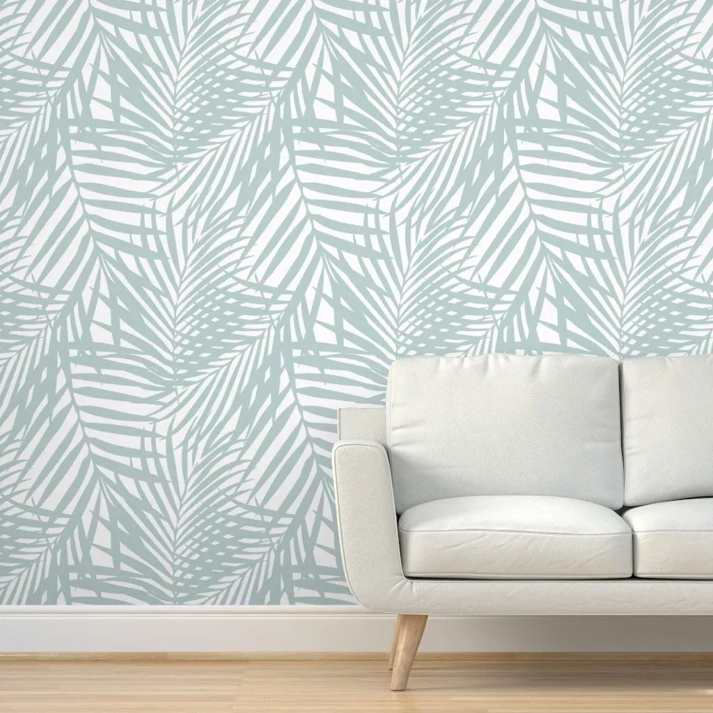 Fronds Palladian Peel and Stick Wallpaper - Blue, White product