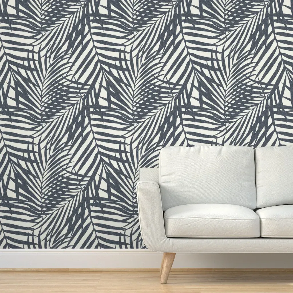 Fronds Peel and Stick Wallpaper Removable - Dark Gray product