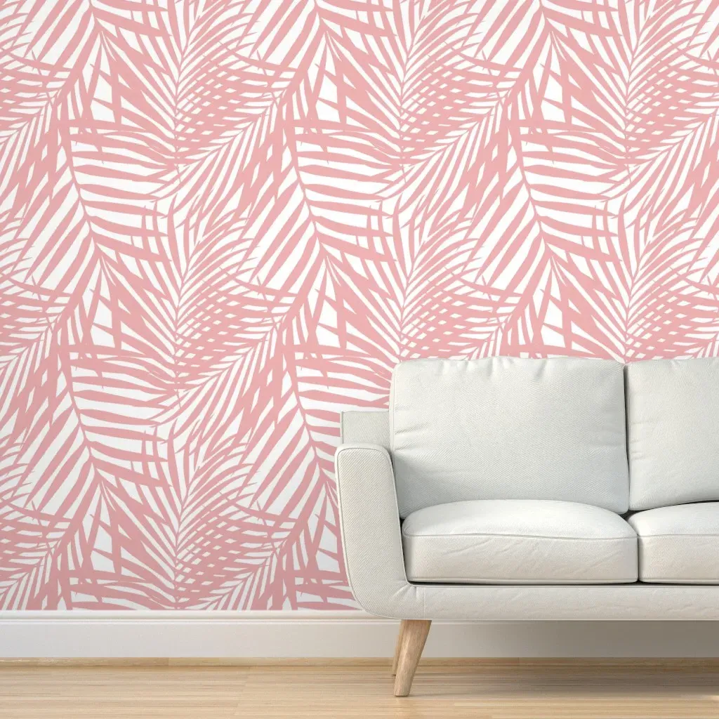 Fronds Peel and Stick Wallpaper Removable - Pink product