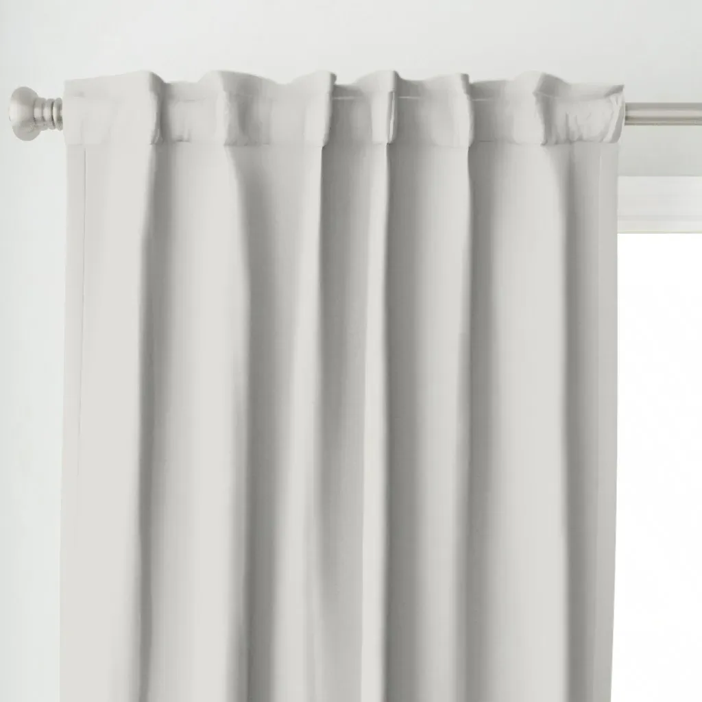 Frosty White Solid Curtain Panel - Gray alternate view