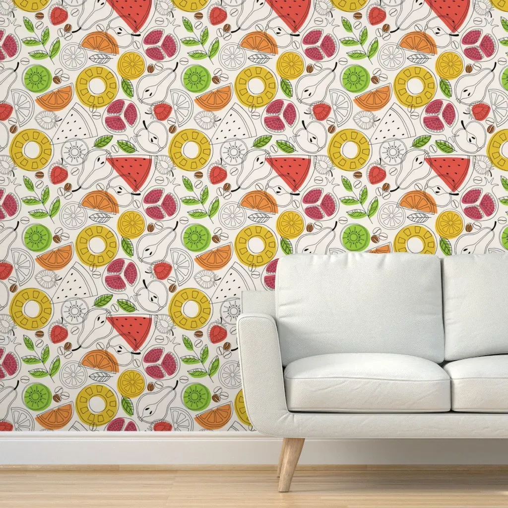Fruit Fling Flung Peel and Stick Wallpaper - Beige product