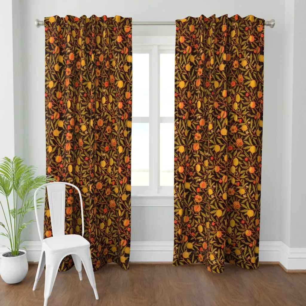 Fruit Pomegranate William Curtain Panel - Orange product