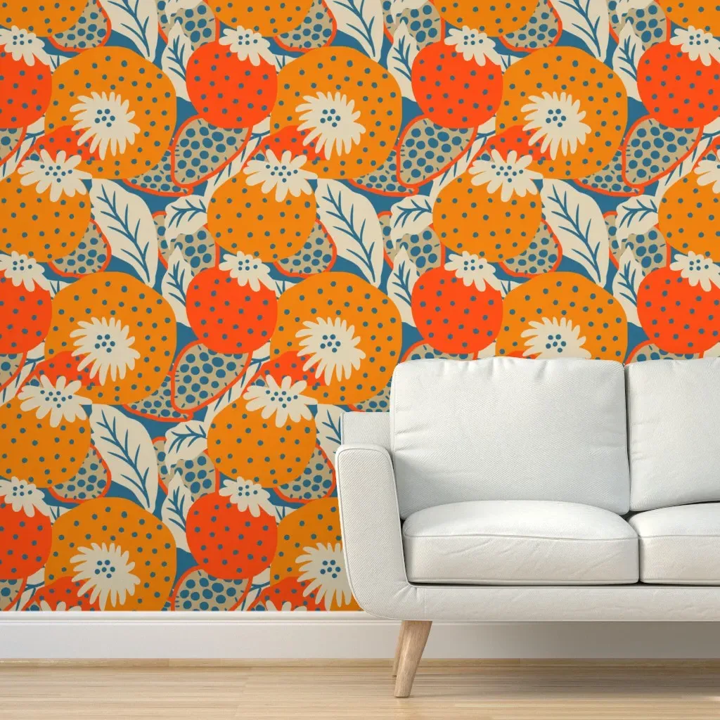 Fruit Salad Fresh Peel and Stick Wallpaper - Orange product