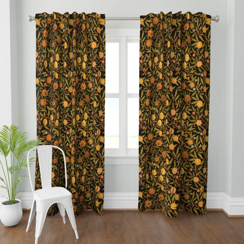 Fruit William Morris Curtain Panel - Orange product