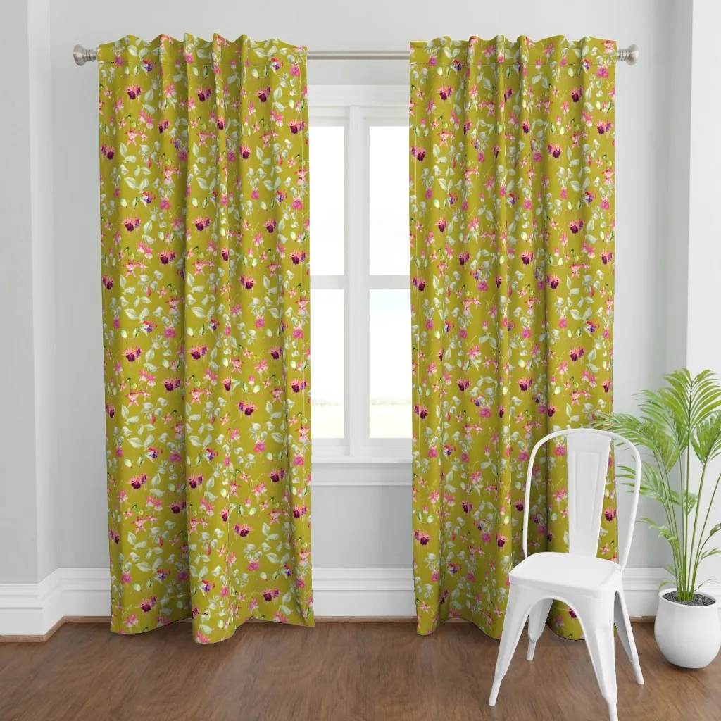 Fuchsia Flowers Curtain Panel - Pink product