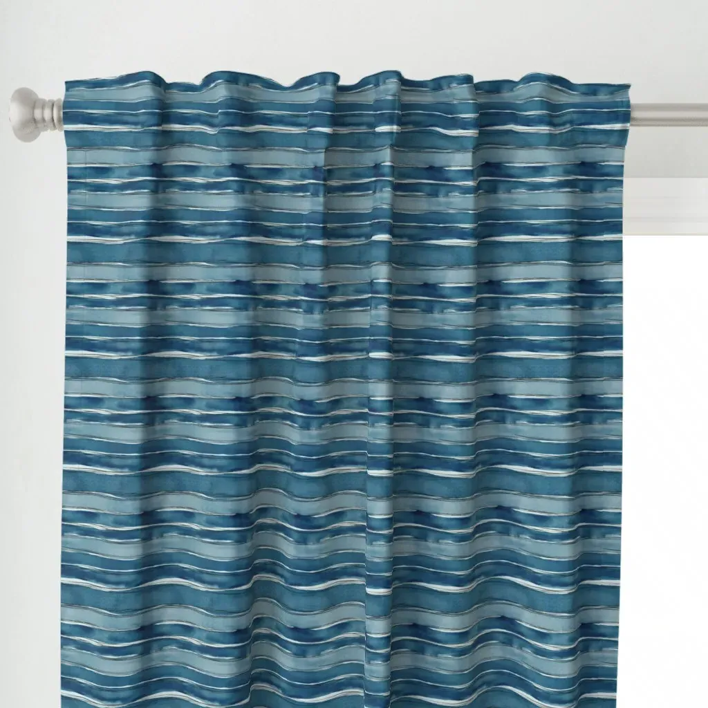 Full Of Grace Curtain Panel - Teal alternate view
