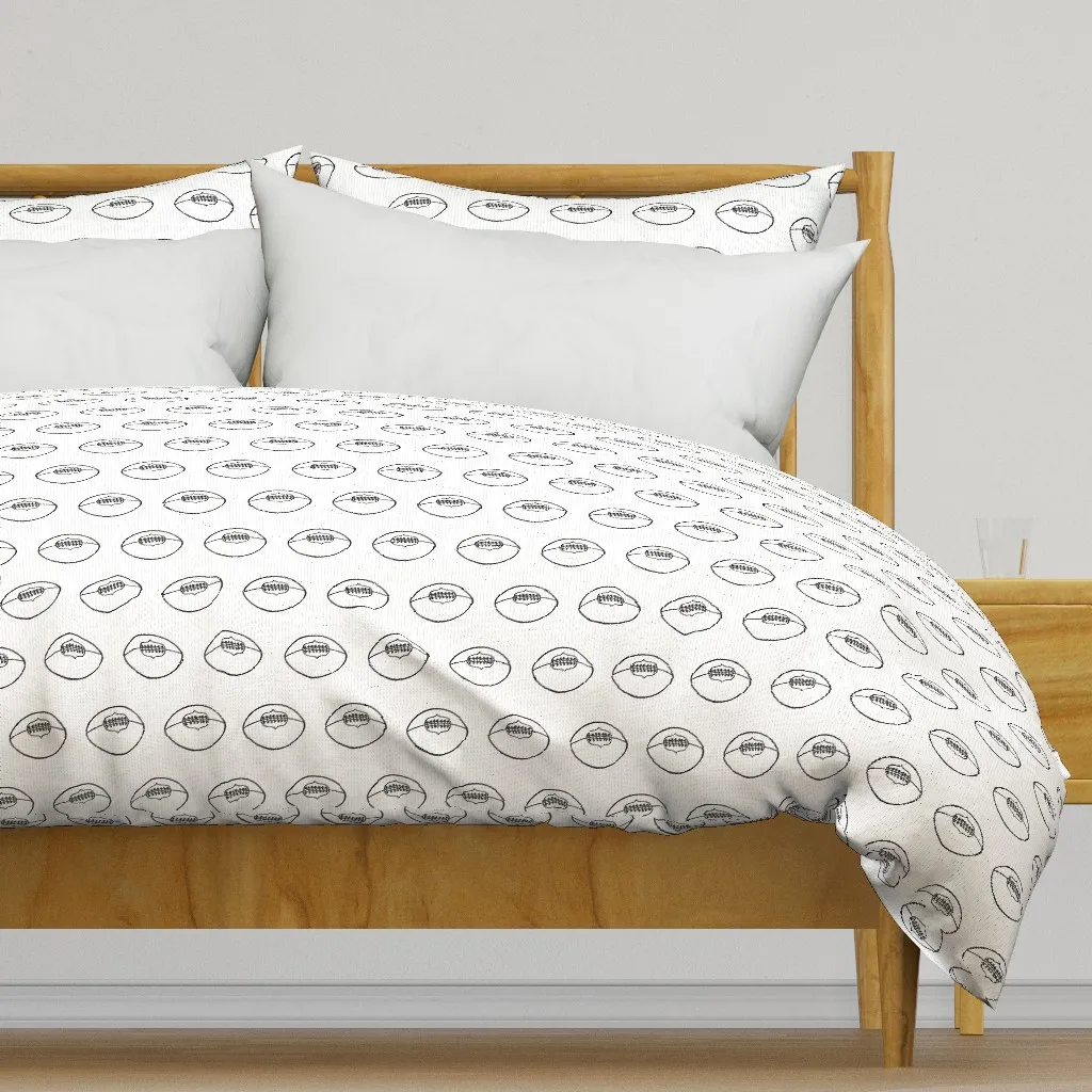 Fun Football Icons Duvet Cover - Black product