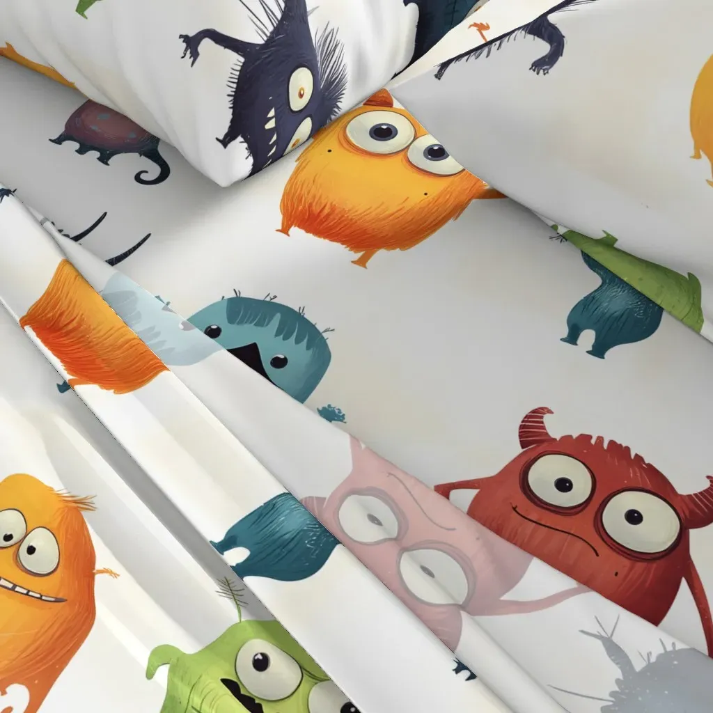 Fun Little Monsters King Size Sheet Set alternate view