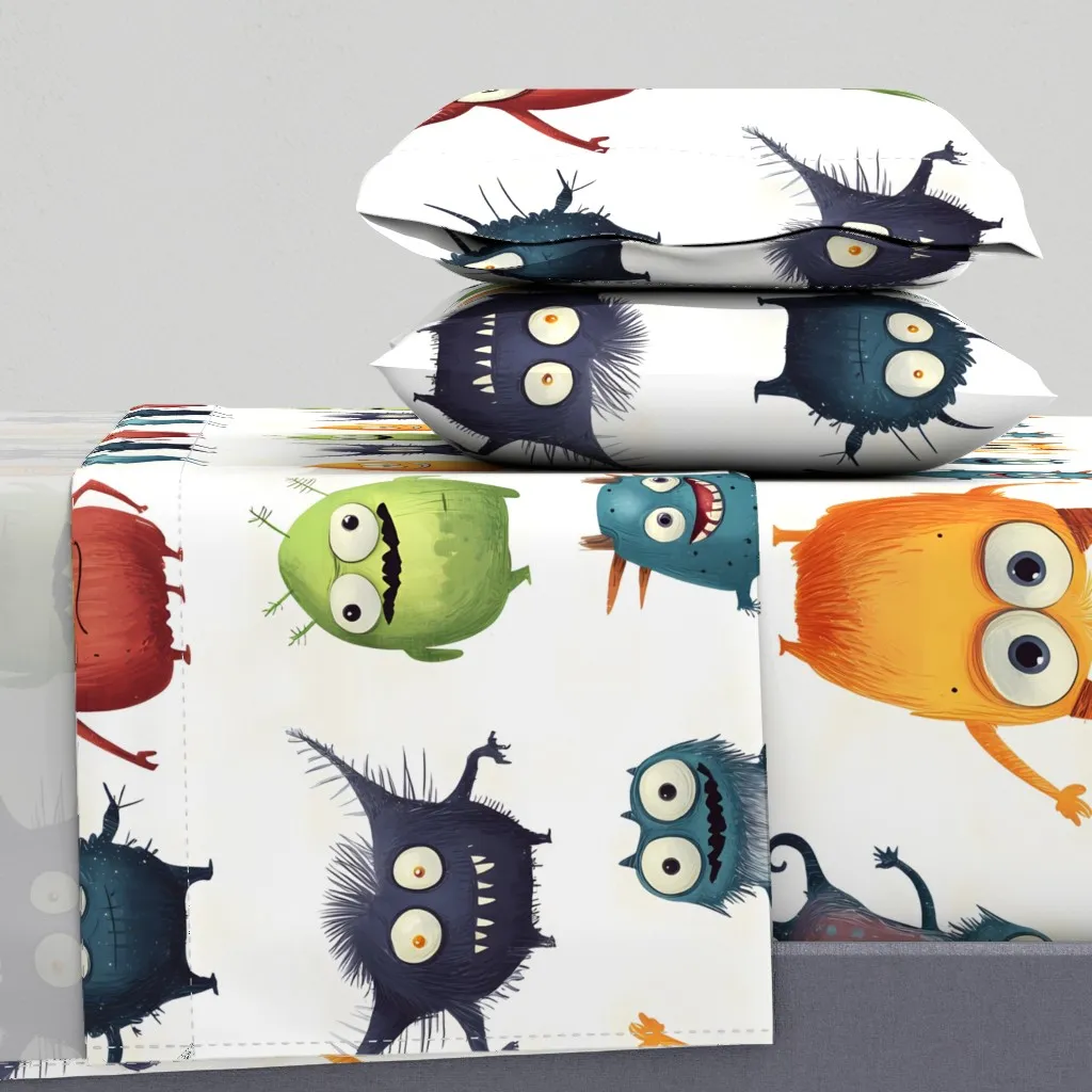 Fun Little Monsters King Size Sheet Set product
