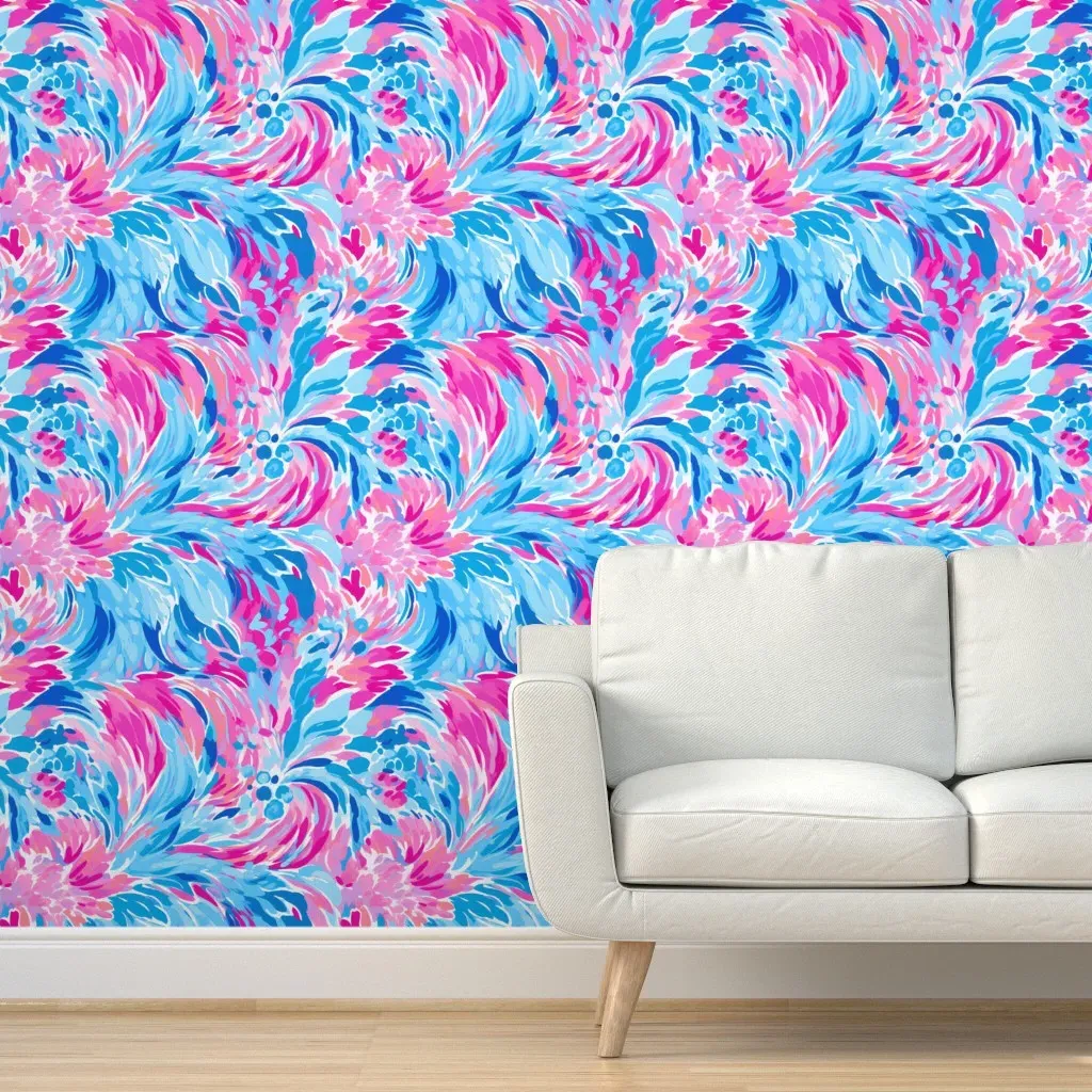 Fun Preppy Peel and Stick Wallpaper - Pink product