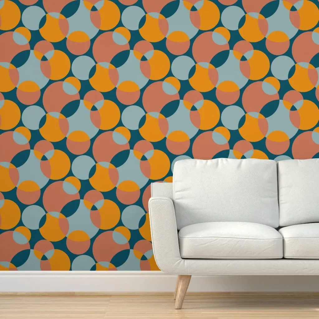 Funky Circles Peel and Stick Wallpaper - Orange product