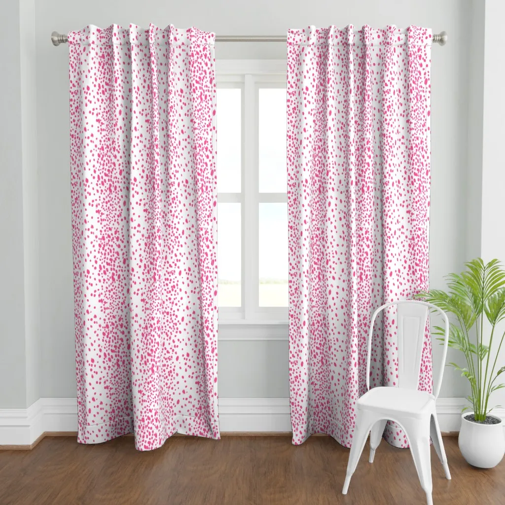 Fuschia Dots Curtain Panel - Pink product