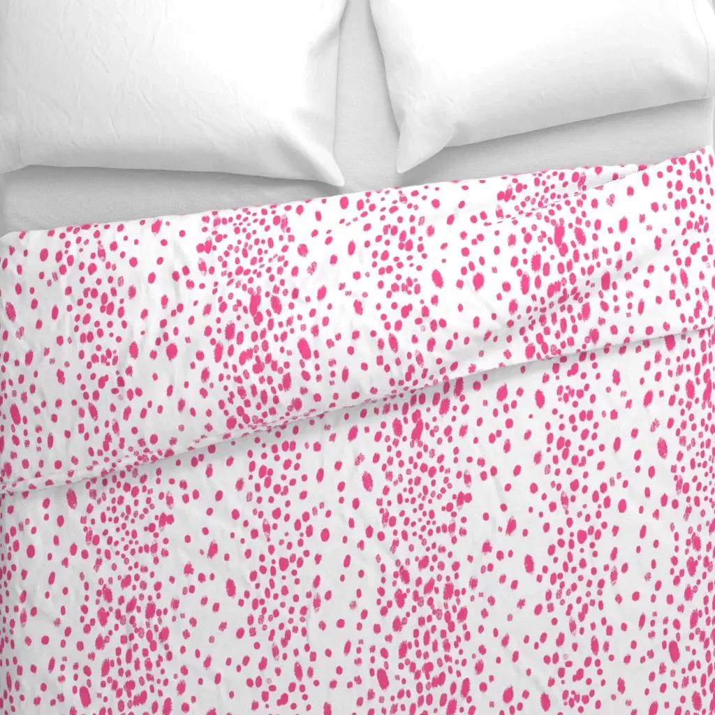 Fuschia Dots Duvet Cover - Pink alternate view