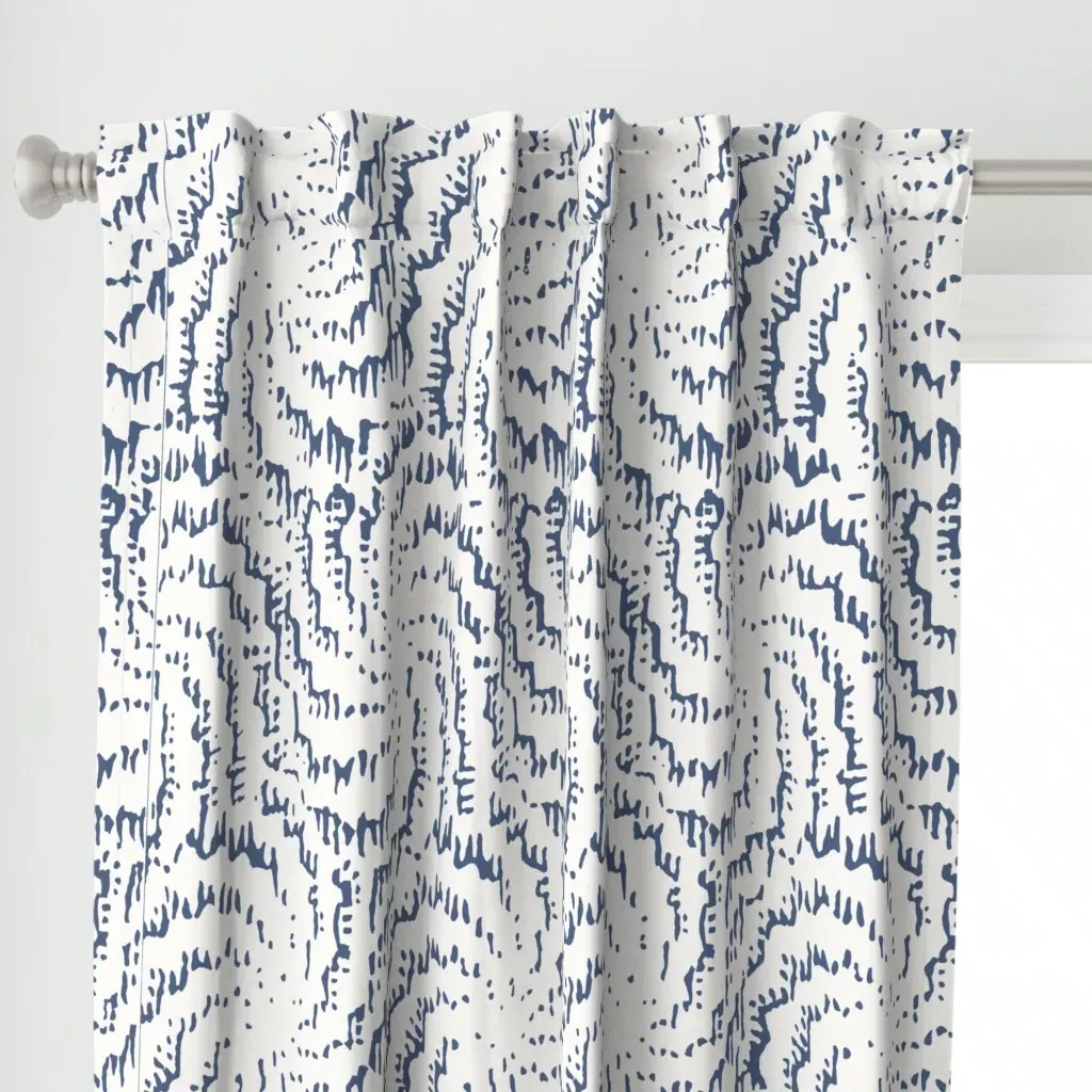 Galactic Spirals Curtain Panel - Indigo alternate view