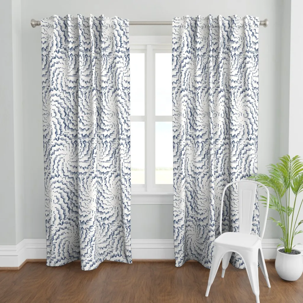 Galactic Spirals Curtain Panel - Indigo product