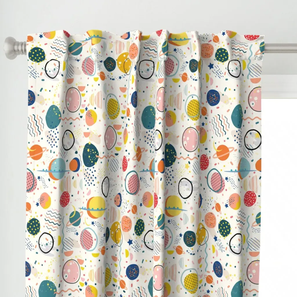 Galaxy Curtain Panel - Off-White alternate view