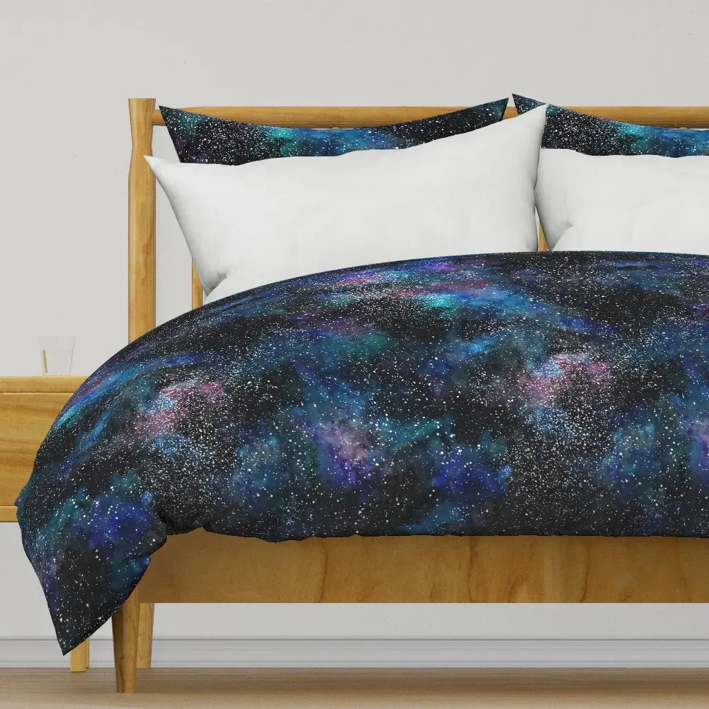 Galaxy Deep Space Seamless Duvet Cover - Dark Blue product