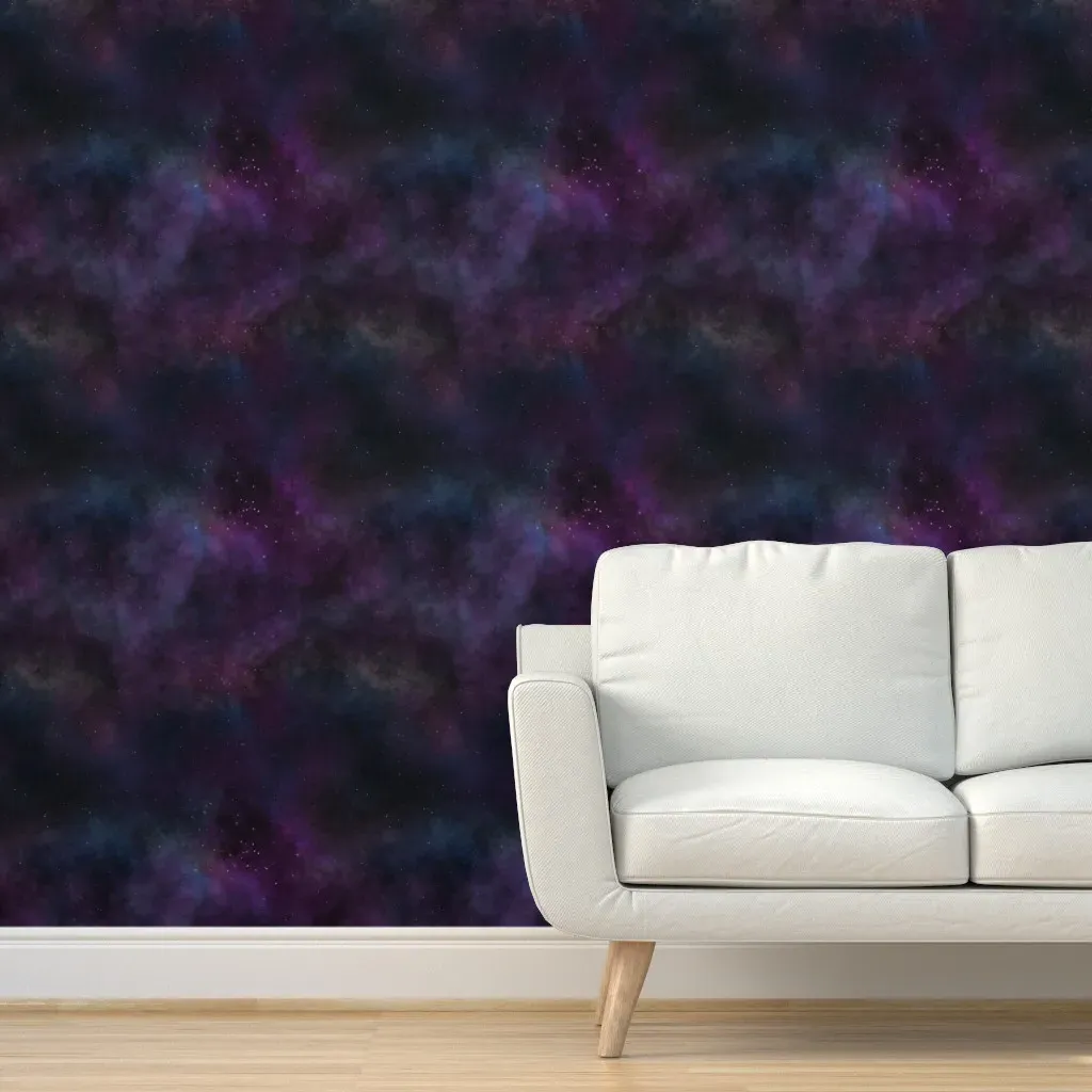 Galaxy II Jumbo Removable Peel and Stick Wallpaper - Purple product