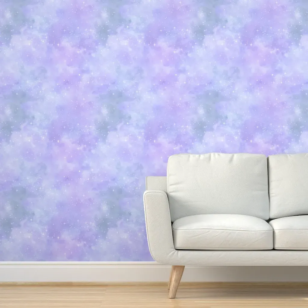 Galaxy Sparkle Watercolor Blender Peel and Stick Wallpaper - Lavender product