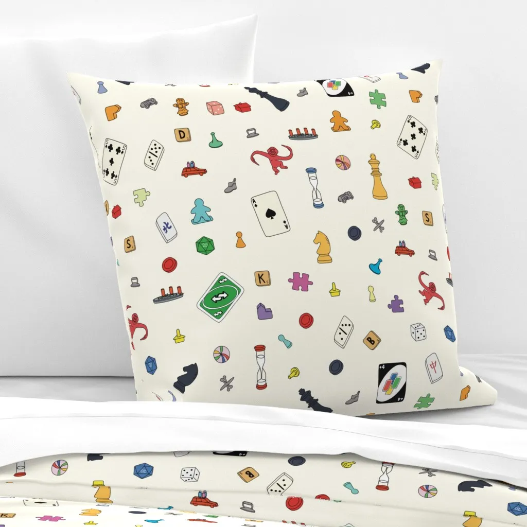 Gamepieces Euro Pillow Sham - Off-White product