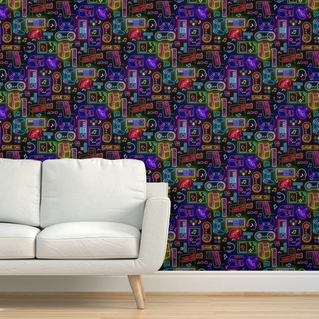 Gaming Peel and Stick Wallpaper - Neon Pink product