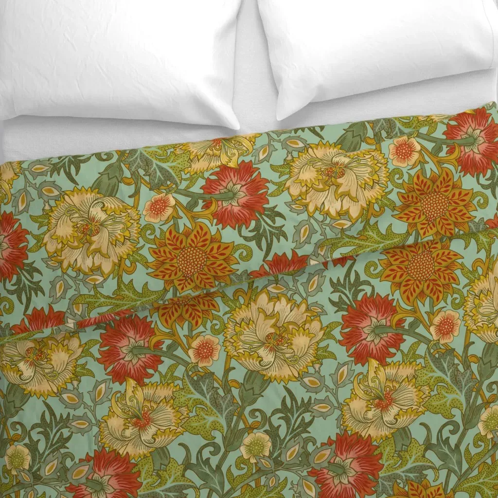 Garden Fresco Classic In Ocean Duvet Cover - Yellow-Gold alternate view