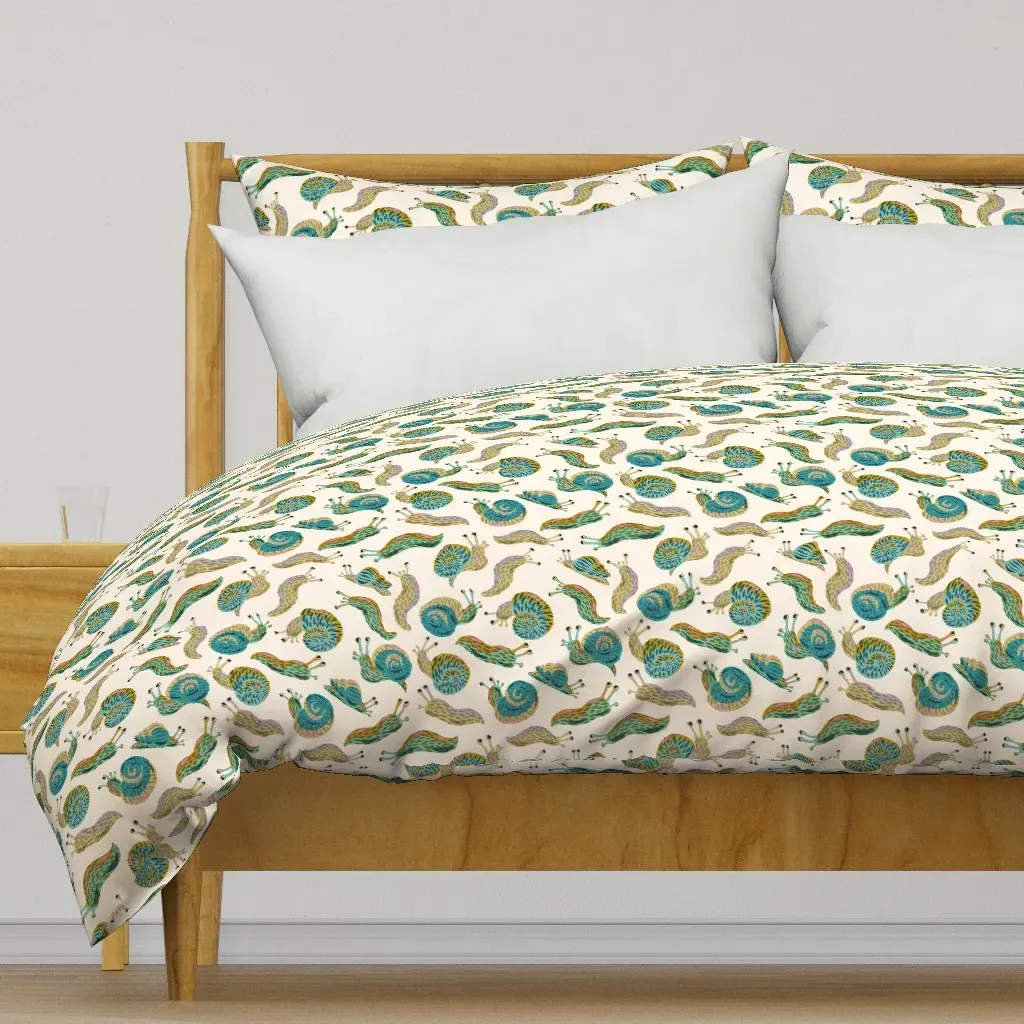 Garden Munchers Snails Duvet Cover - Teal product