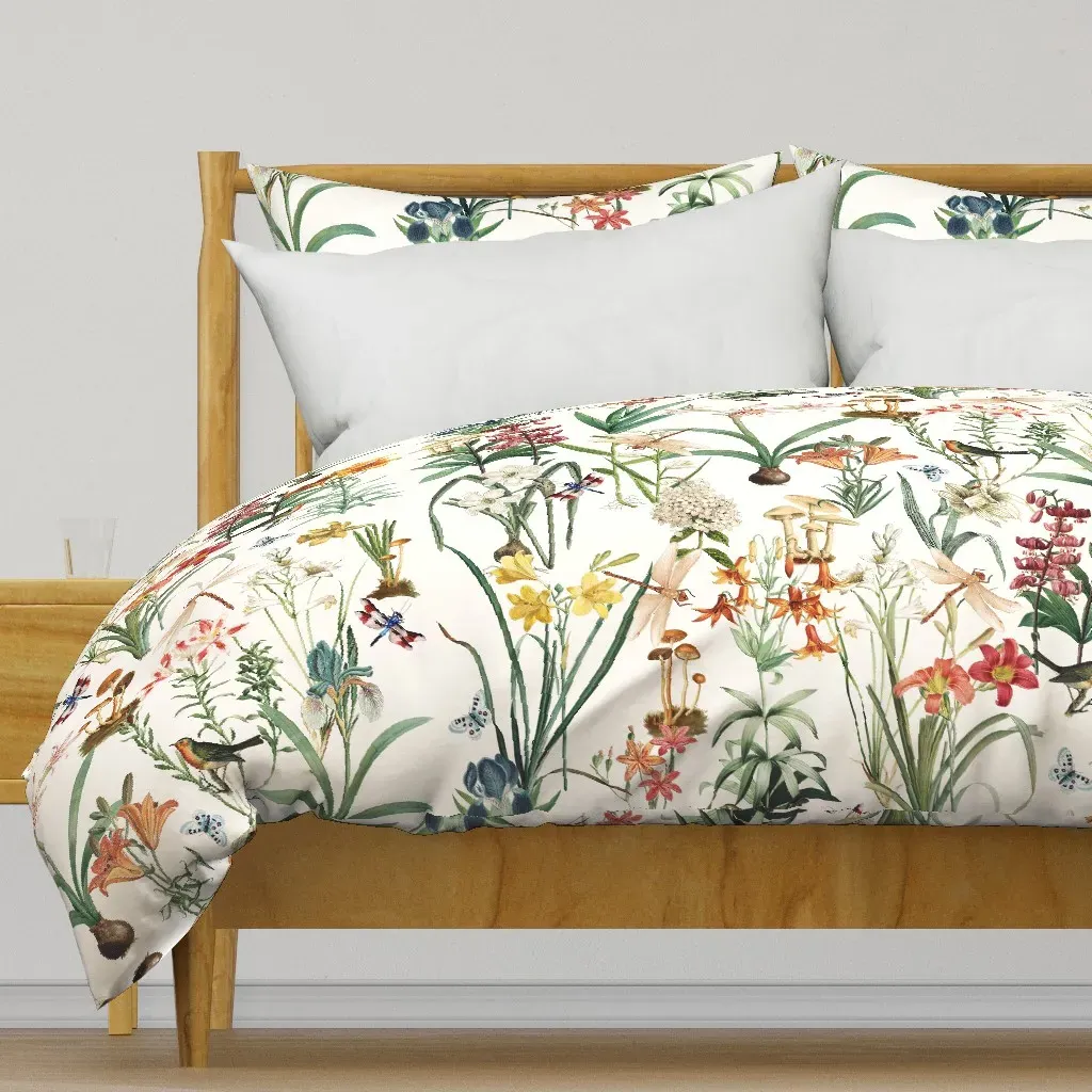 Garden Of Dragonflies Duvet Cover - Orange product