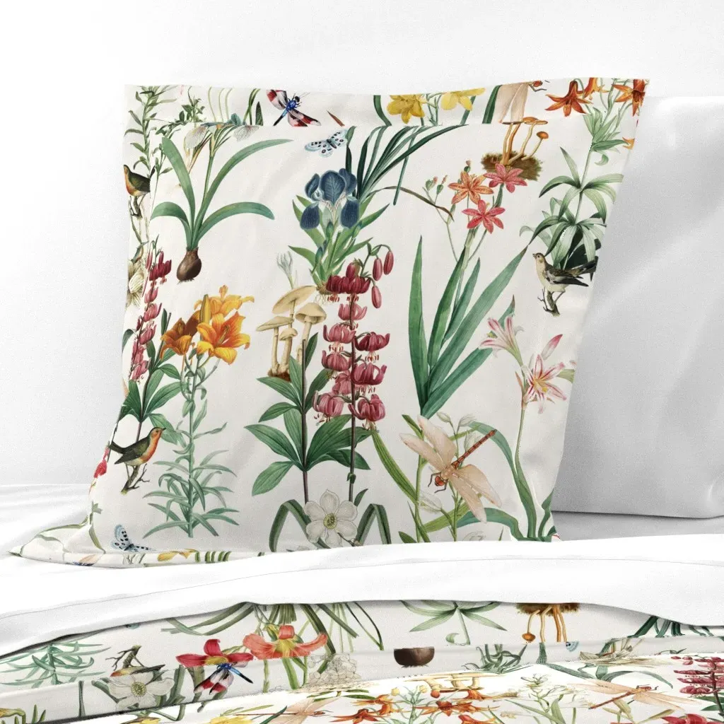 Garden Of Dragonflies X-Large Euro Pillow Sham - Orange product