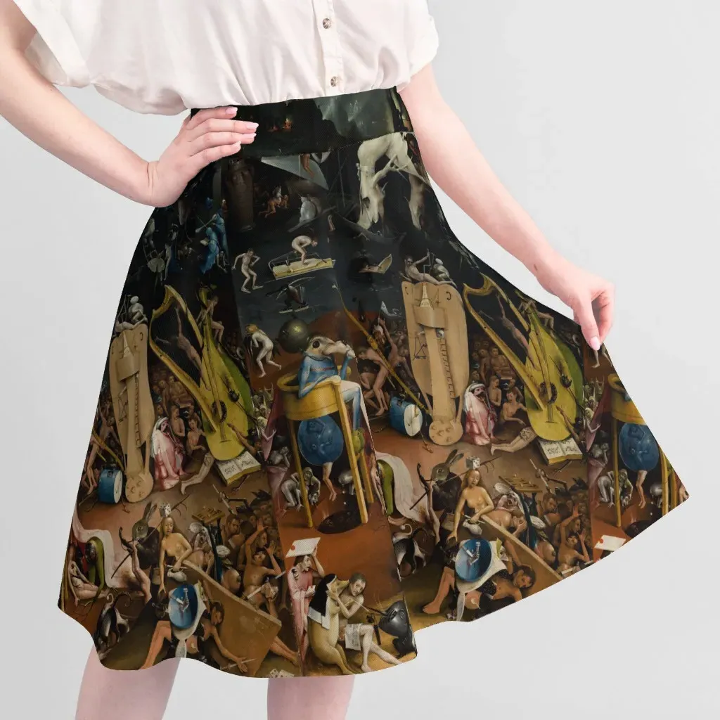 Garden of Earthly Delights Right Panel Printed Fabric - Dark Brown alternate view