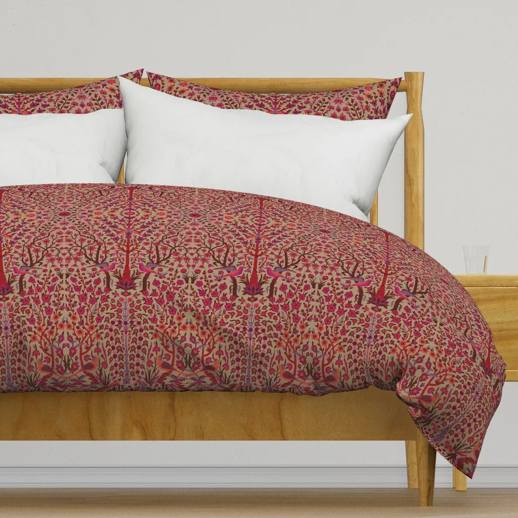 Garden Of Paradise 3D Duvet Cover - Crimson product