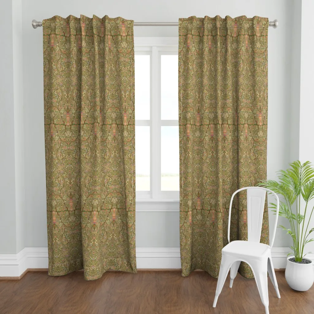 Garden Of Paradise Curtain Panel - Olive Green product