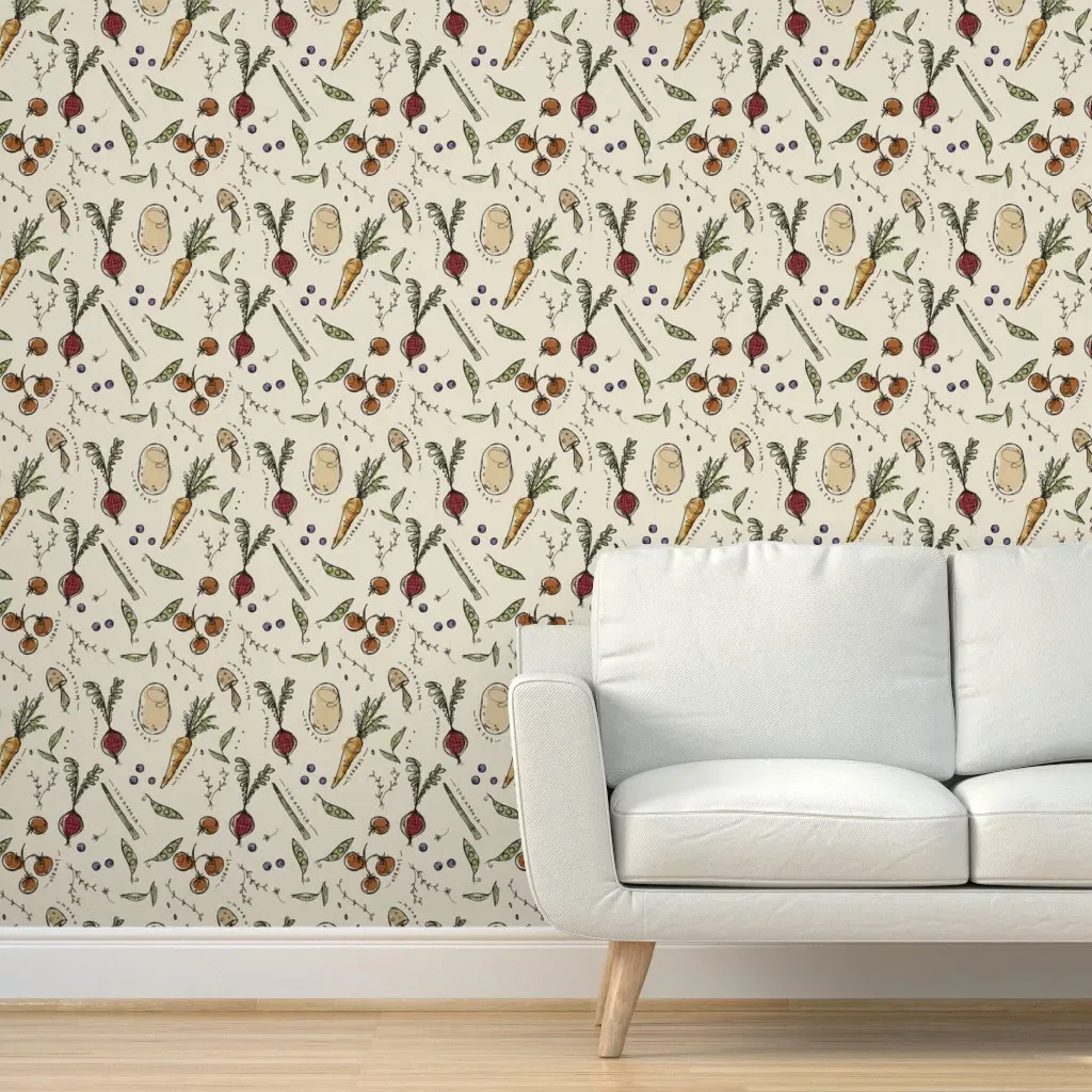 Garden Sketchbook Peel and Stick Wallpaper - Beige product