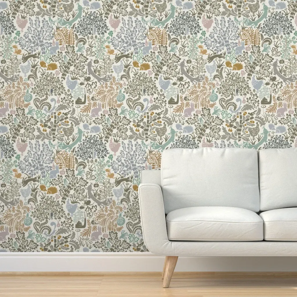 Garden Tales Earthy Tones Peel and Stick Wallpaper - Beige product