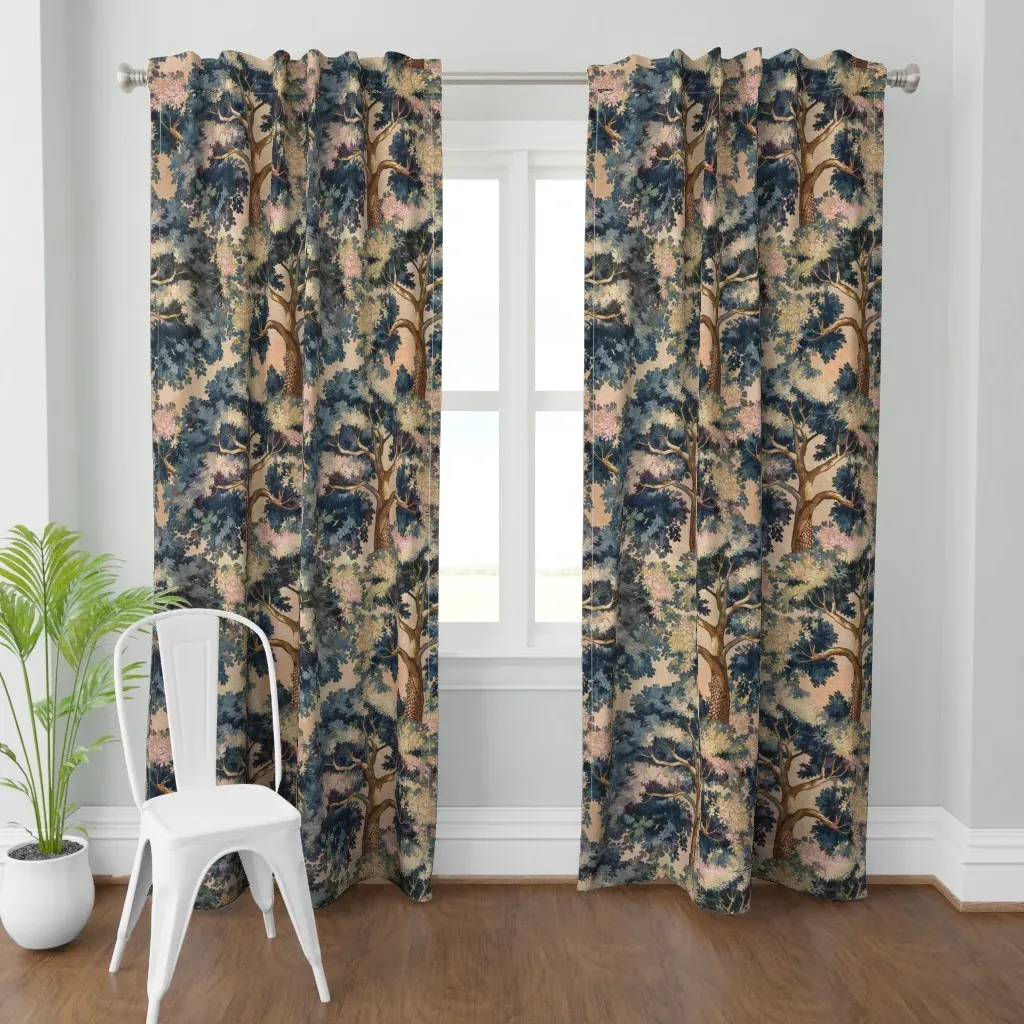 Garden Tapestry Curtain Panel - Blue product