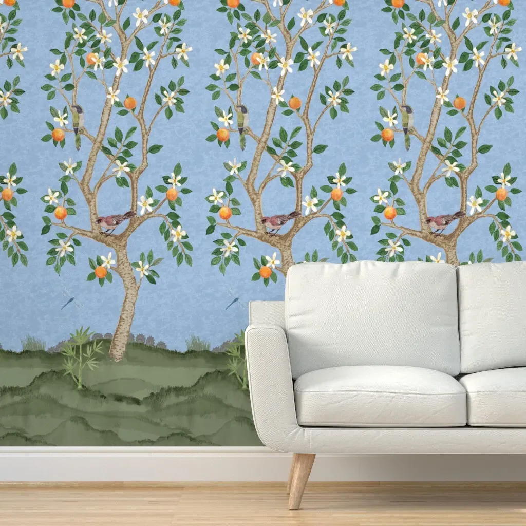 Gareth Citrus Grove Peel and Stick Wallpaper - Green product