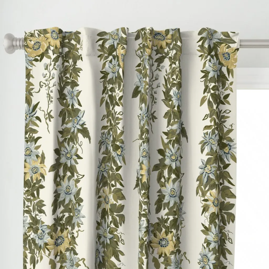 Garlow Foliage Curtain Panel - Green alternate view