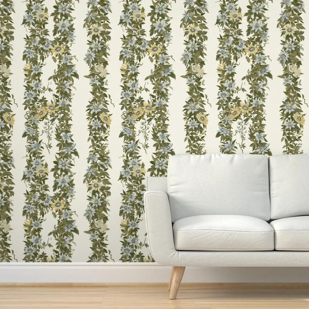 Garlow Foliage Peel and Stick Wallpaper - Green, White product