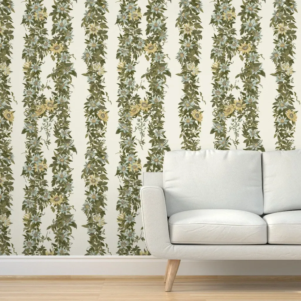 Garlow White Dove Peel and Stick Wallpaper - Green, Brown product