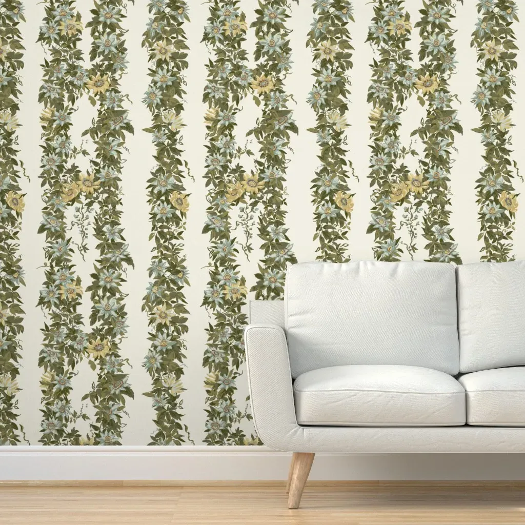 Garlow White Dove Peel and Stick Wallpaper - Olive Green product