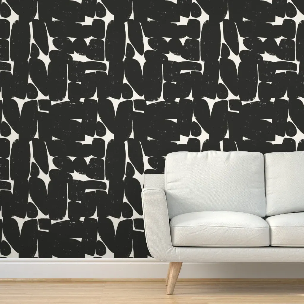 Gathering Peel and Stick Wallpaper - Black product