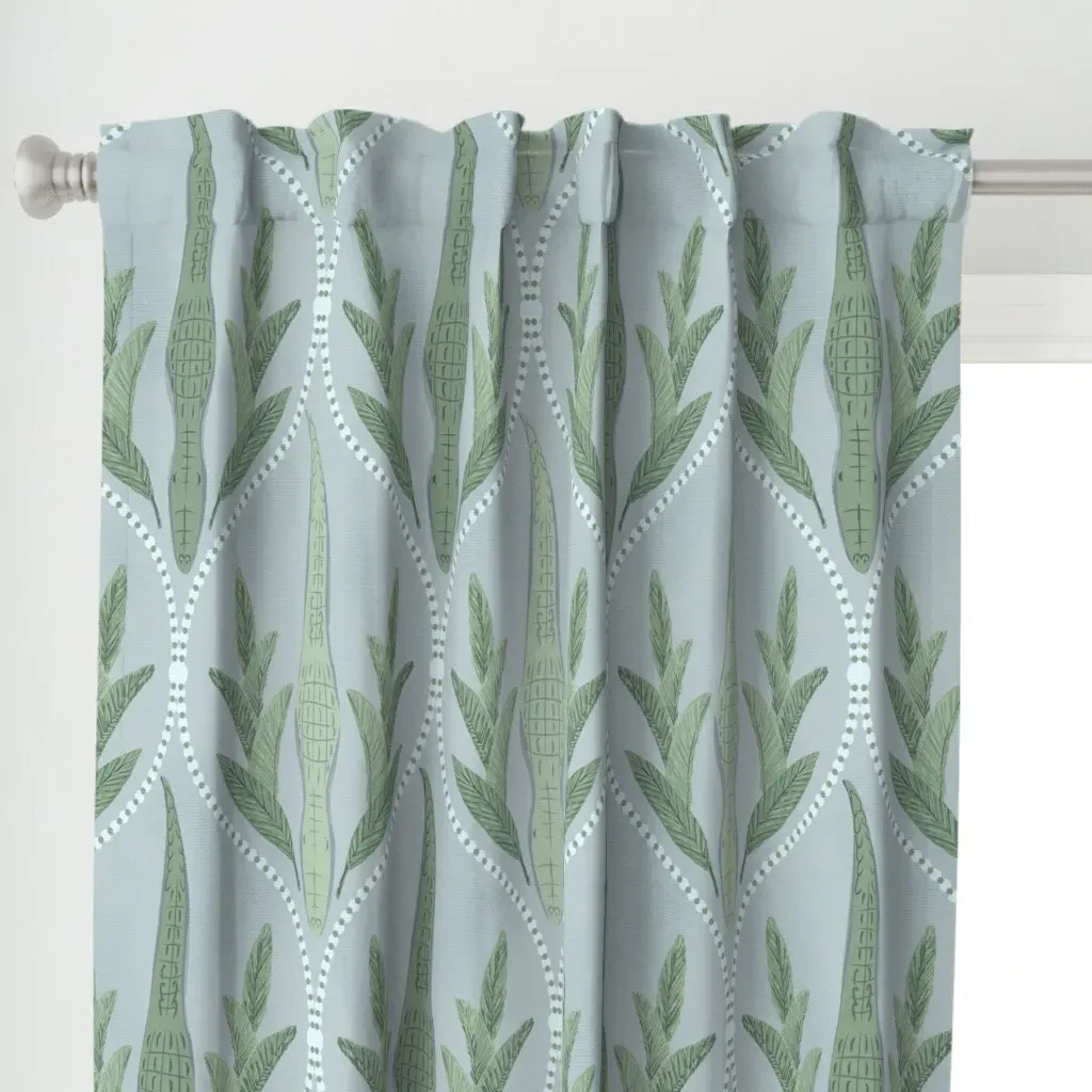Gator Grace Curtain Panel - Sage Green alternate view