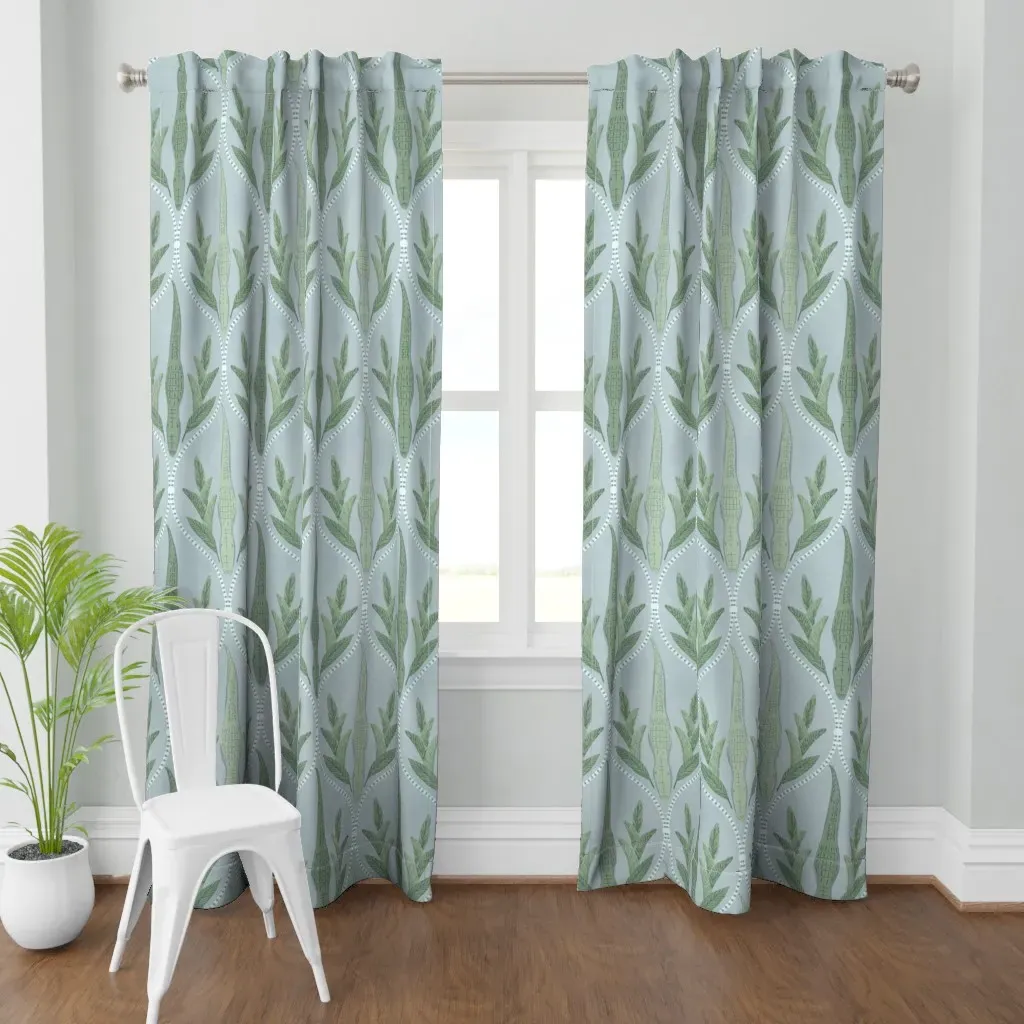 Gator Grace Curtain Panel - Sage Green product